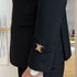 Elegant Double Breasted Black Suit Jacket for Men - Formal Business Attire